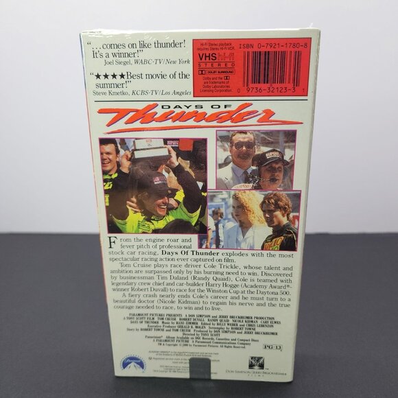 Days Of Thunder VHS Tape 1990 Tom Cruise Nicole Kidman - SEALED - Picture 2 of 4